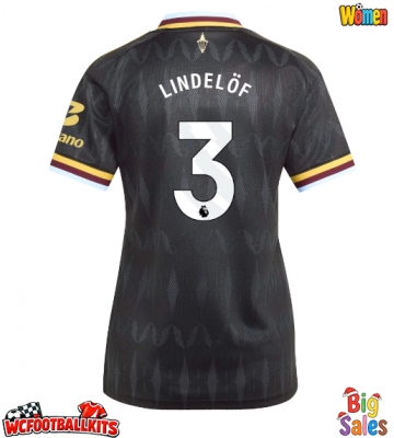 Aston Villa Victor Lindelof #3 Replica Away Stadium Shirt for Women 2026-27 Short Sleeve
